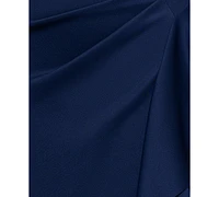 Xscape Plus V-Neck Long Sheath Dress