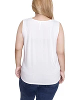 Ny Collection Plus Sleeveless Tie Detail Top