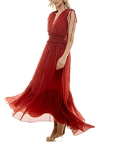 Taylor Women's V-Neck Handkerchief-Hem Dress