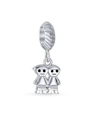 Bling Jewelry Family Friends Forever Bff Sisters Dangle Charm Bead Sterling Silver Bracelet