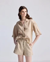Reistor Women's Drawstring Shorts Neutral Beige