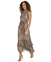 Calvin Klein Women's Halter Chiffon A-Line Dress