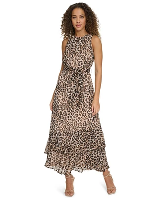 Calvin Klein Women's Halter Chiffon A-Line Dress