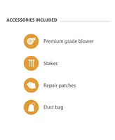 JumpOrange Titanium Commercial Grade Bounce House 13x13 for Kids and Adults (with Blower), Basketball Hoop, Outdoor Indoor, Bouncer Jumper, Birthday P