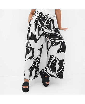 City Chic Plus Peta Print Pant