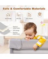 Slickblue Toddler Playpen with Mat and Breathable Mesh