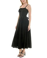 Taylor Women's Tie-Front Sleeveless Fit & Flare Dress