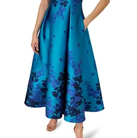 Adrianna Papell Petite Jacquard Fit & Flare Dress