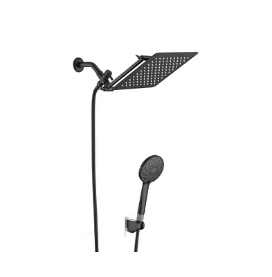 Rainsken Shower Head, 10 Inch High Pressure Rainfall Shower Head/Handheld Shower Combo with 11 Inch Extension Arm