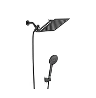 Rainsken Shower Head, 10 Inch High Pressure Rainfall Shower Head/Handheld Shower Combo with 11 Inch Extension Arm