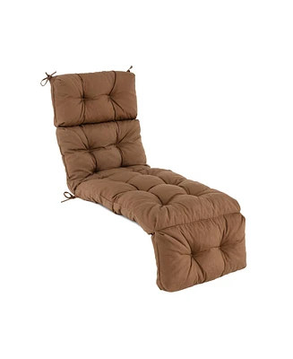 Outdoor Lounge Chaise Cushion with String Ties for Garden Poolside
