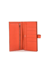 Pre-Owned Hermes Long Bearn Wallet Chevre Mysore