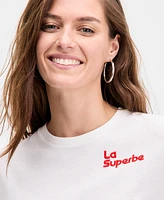 On 34th Women's Superbe Embellished Crewneck Tee, Exclusively at Macy's