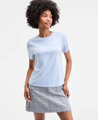 On 34th Women's Beaute Embellished Crewneck Tee, Exclusively at Macy's