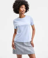 On 34th Women's Beaute Embellished Crewneck Tee, Exclusively at Macy's