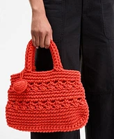 On 34th Womens Puff Sleeve Crewneck Sweater Solid Easy Wide Leg Pants Stanciaa Platform Dress Sandals Crochet Medium Tote Bag Gold Tone Chain Link Collar Necklace 18 3 Extender Exclusively At Macys
