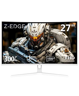 Z-edge UG27H- 27 inch 1080P Full Hd 1920 x 1080 300 Hz 1 ms Curved Gaming Monitor, 16.7 Million Display Colors, FreeSync