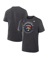Fanatics Men's Heather Charcoal Florida Panthers 2025 Nhl Eastern Conference Champions Locker Room T-Shirt