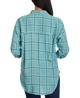Gloria Vanderbilt Women's Amanda Roll-Tab-Sleeve Shirt