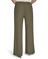 Halston Women's Soft Suiting Wide-Leg Pull-On Pants