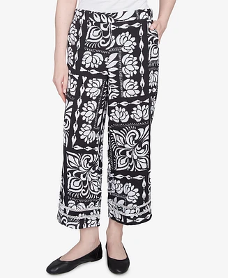 Ruby Rd. Petite Lotus Patchwork Crepe Capri Pants