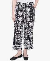 Ruby Rd. Petite Lotus Patchwork Crepe Capri Pants