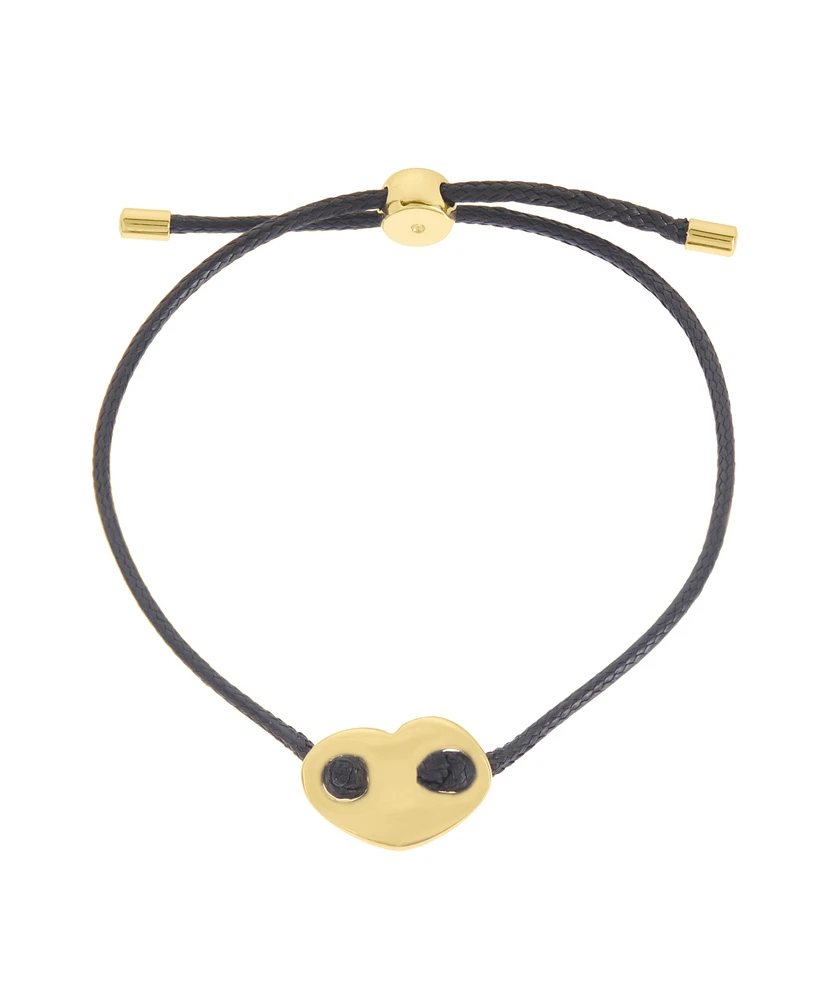 Steve Madden Black Mariner Heart Friendship Bracelet