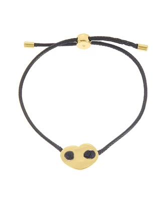 Steve Madden Black Mariner Heart Friendship Bracelet