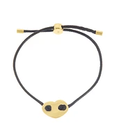 Steve Madden Black Mariner Heart Friendship Bracelet