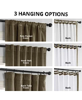 Half Price Drapes Denver Taupe Signature Velvet Blackout Curtain