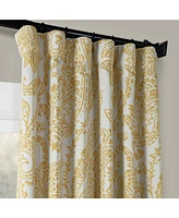 Half Price Drapes Tea Time Yellow Floral Room Darkening Curtain