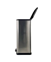 13.2 Gallon Trash Can, Plastic Rectangular Step Kitchen Trash Can