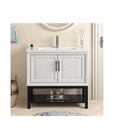 36" Vanity with Ceramic sink