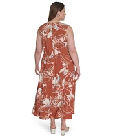 Calvin Klein Plus Sleeveless V-Neck Midi Dress