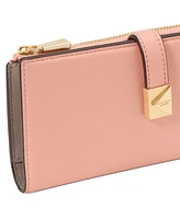 kate spade new york Deco Pebbled Leather Zip Slim Wallet