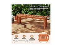 Slickblue 2-Person Patio Bench with Slatted Seat for Comfortable and Stylish Outdoor Seating