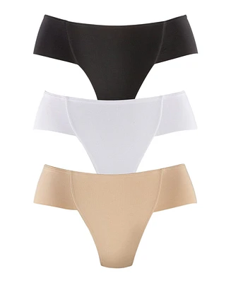 Lascana Women's 3 Pk Control Thongs