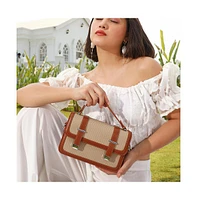 Women's The Linea-Block Hand Bag - Tan Brown