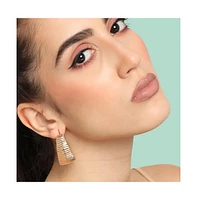 Sohi Women's Gold Ripple Hoop Earrings