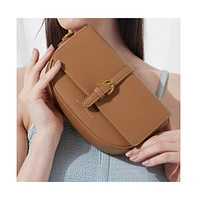 Women's The Tang-Buckle Shoulder Bag - Tan Brown
