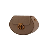 Women's The Quilted Curve Sling Bag - Camel Brown