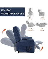 Casainc Dual Motor Infinite Position Up to 350 Lbs Power Lift Recliner Chair with Power-Remote, Heat Massage and Heavy Duty Motion Mechanism