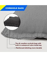 Set of 8 Premium Weather Resistant Regulation and Weight Cornhole Bean Bags.