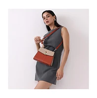 Women's The Curatus Satchel Bag - Terracotta Brown & Khaki Beige