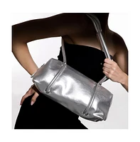 Women's The Bowling Shoulder Bag - Metallic Silver