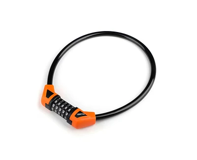 5-Digit Combination Lock Bicycle Cable - Anti-theft Security, Resettable Code, Durable Steel Construction, Compact & Lightweight