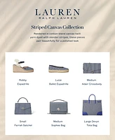 Lauren Ralph Lauren Striped Canvas Adair Crossbody Bag