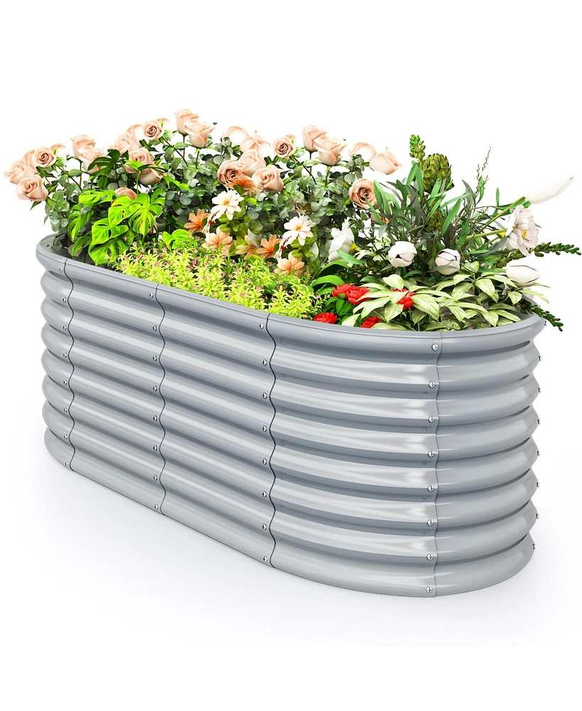 Raised Garden Bed with Open Base for Growing Vegetables