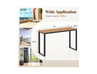 Slickblue Outdoor Rectangle Console Table with Long-Lasting Wpc Tabletop