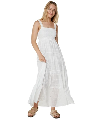 Roxy Juniors' Lily Bloom Cotton Sleeveless Maxi Dress